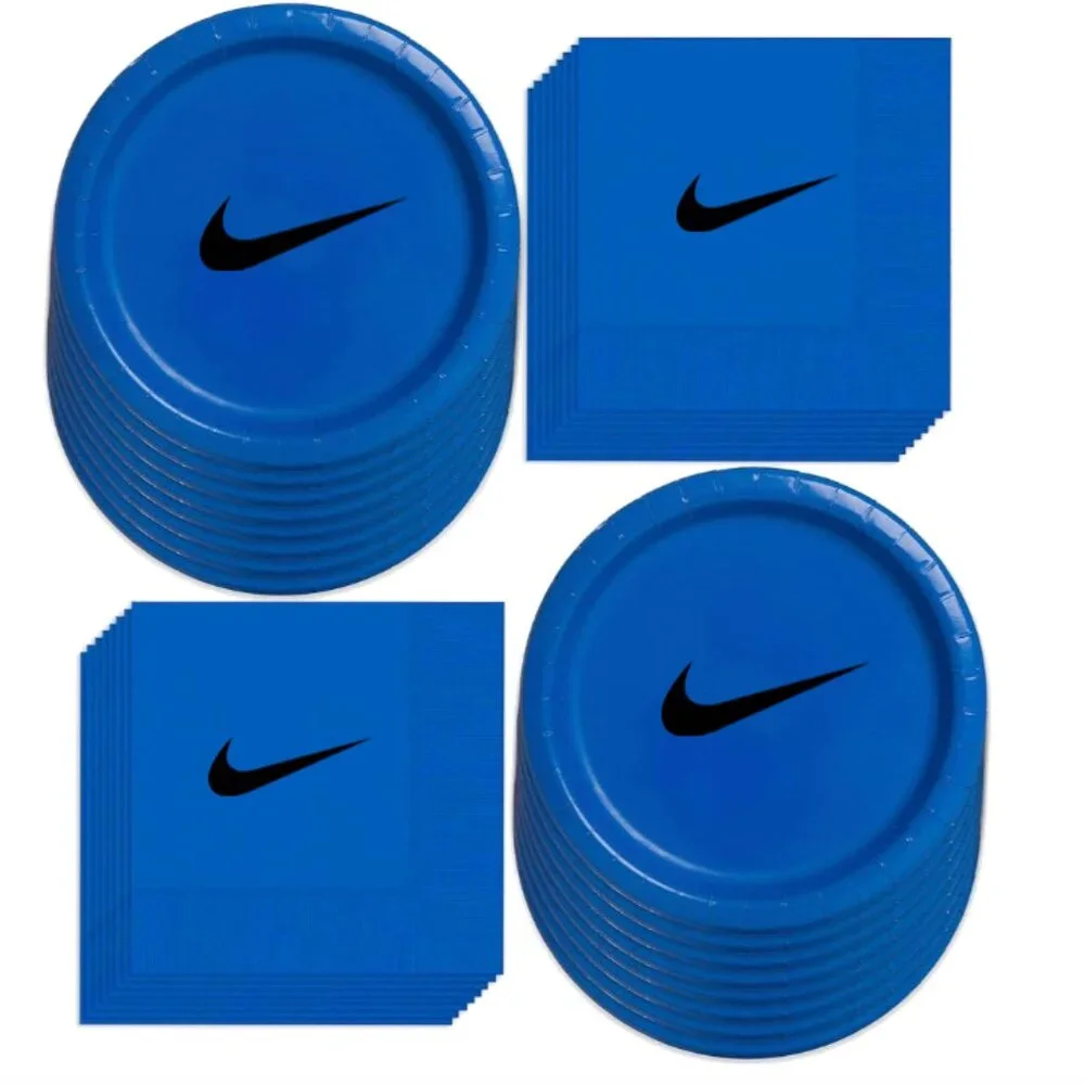 Custom Sw00sh Party, Birthday Party Dinnerware Set of 60 total pieces-Blue